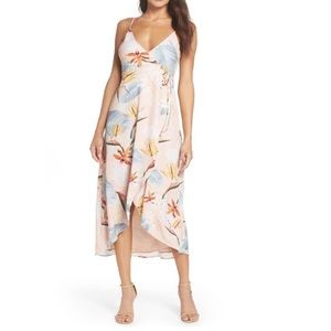 Show me your mumu Meghan wrap dress pink floral midi in perfect condition